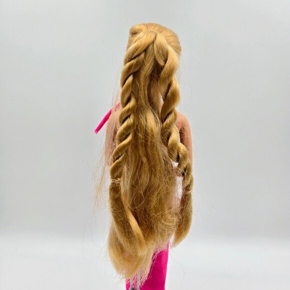 1982 Vintage Twirly Curls Barbie Doll 5579 Superstar Era Blonde Hair Curler Brai - Picture 10 of 16